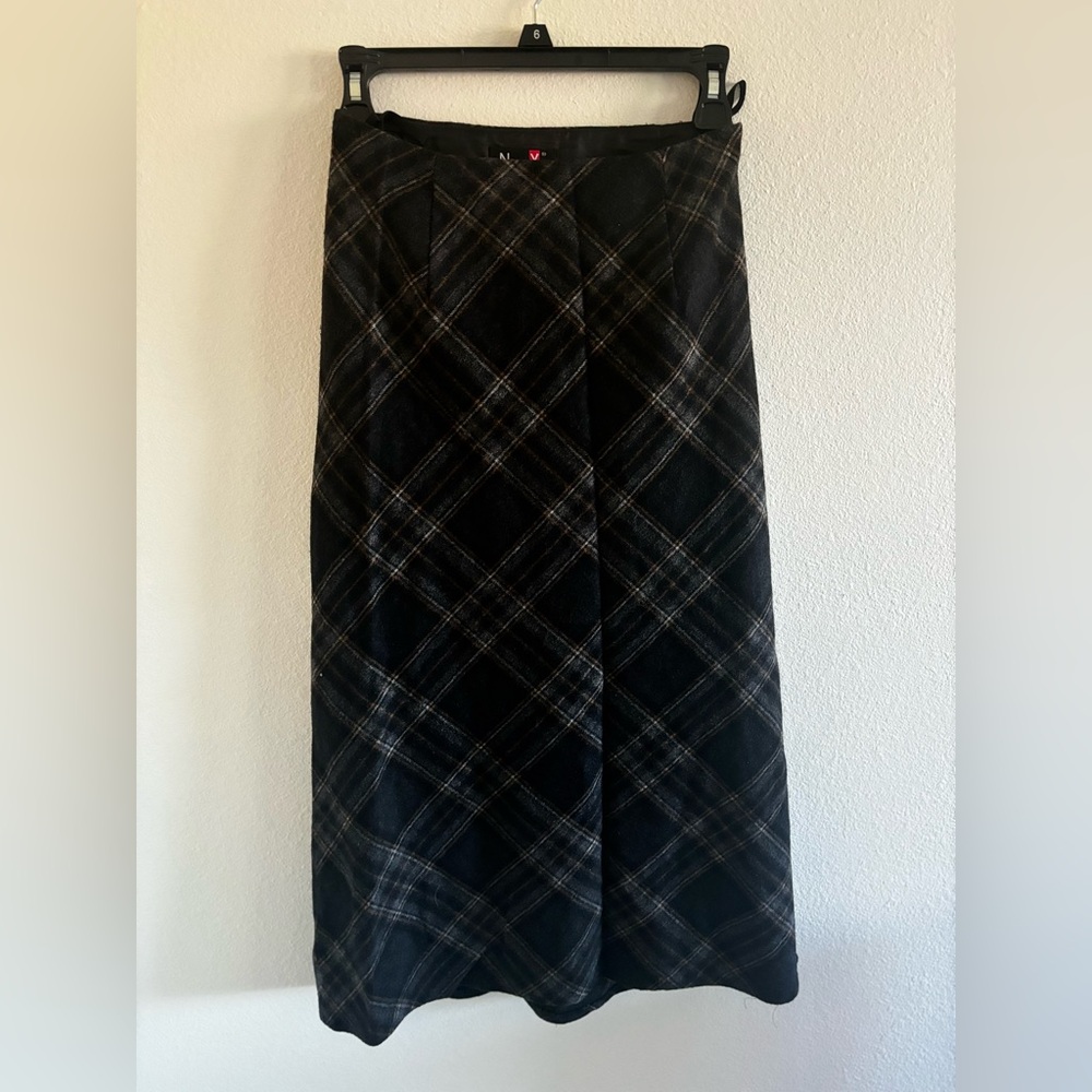 Long Plaid Maxi Skirt